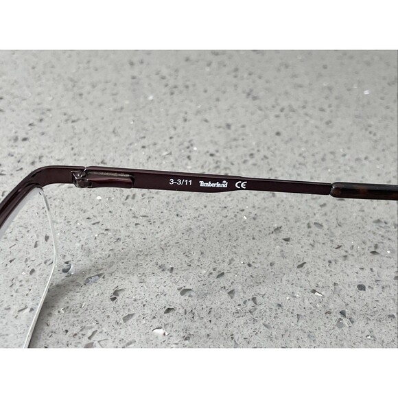 Timberland TB 1224 Col.048 54-18-140 Brown metal half Rim Eyeglasses Frames ONLY - Picture 7 of 10